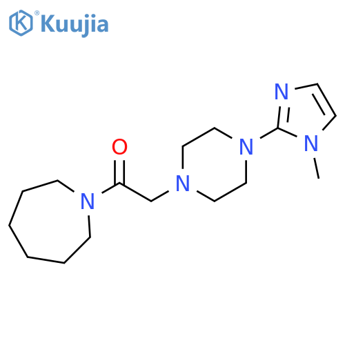 1-(azepan-1-yl)-2-[4-(1-methyl-1H-imidazol-2-yl)piperazin-1-yl]ethan-1-one structure