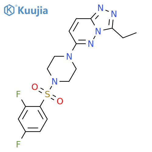 1-(2,4-difluorobenzenesulfonyl)-4-{3-ethyl-1,2,4triazolo4,3-bpyridazin-6-yl}piperazine structure