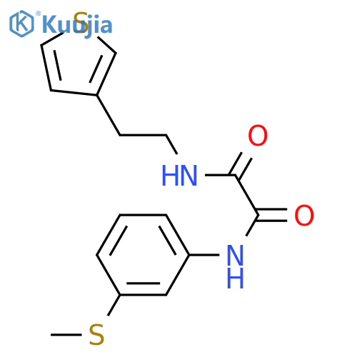N'-[3-(methylsulfanyl)phenyl]-N-[2-(thiophen-3-yl)ethyl]ethanediamide structure