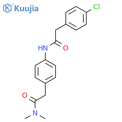 2-{4-[2-(4-chlorophenyl)acetamido]phenyl}-N,N-dimethylacetamide structure