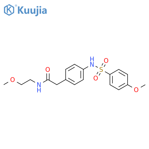 2-[4-(4-methoxybenzenesulfonamido)phenyl]-N-(2-methoxyethyl)acetamide structure