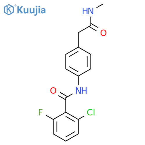 2-chloro-6-fluoro-N-{4-[(methylcarbamoyl)methyl]phenyl}benzamide structure