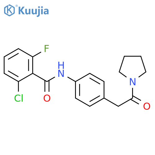 2-chloro-6-fluoro-N-{4-[2-oxo-2-(pyrrolidin-1-yl)ethyl]phenyl}benzamide structure
