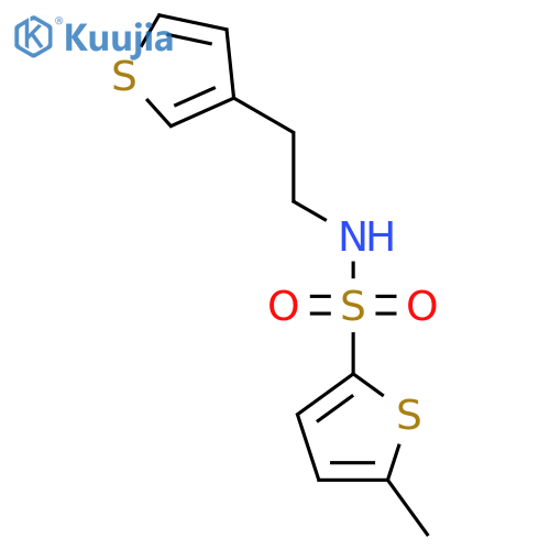 5-Methyl-N-[2-(thiophen-3-YL)ethyl]thiophene-2-sulfonamide structure