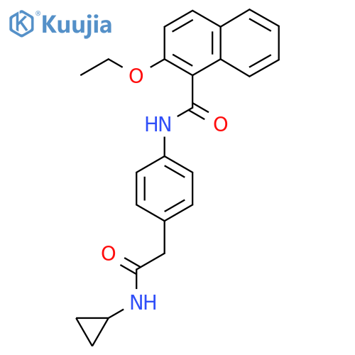 N-{4-[(cyclopropylcarbamoyl)methyl]phenyl}-2-ethoxynaphthalene-1-carboxamide structure