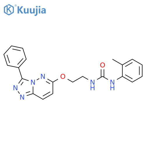 1-(2-methylphenyl)-3-[2-({3-phenyl-[1,2,4]triazolo[4,3-b]pyridazin-6-yl}oxy)ethyl]urea structure