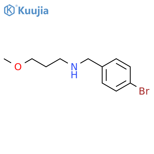(4-bromophenyl)methyl(3-methoxypropyl)amine structure