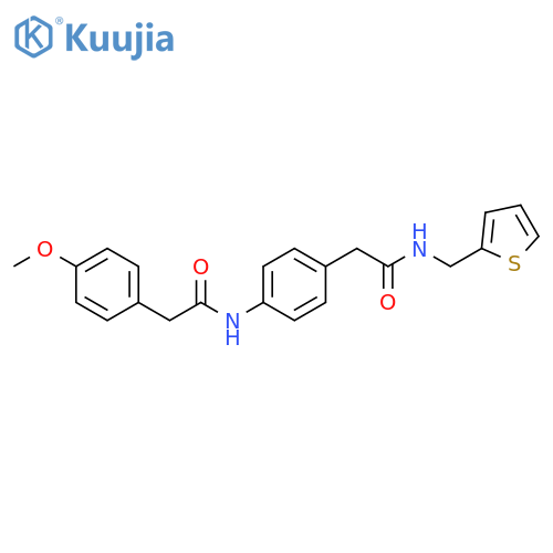 2-{4-[2-(4-methoxyphenyl)acetamido]phenyl}-N-[(thiophen-2-yl)methyl]acetamide structure
