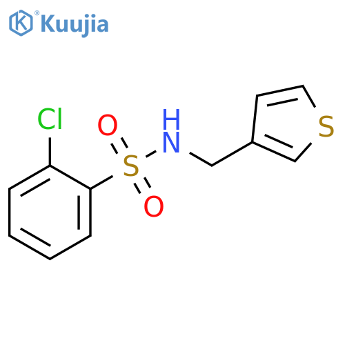 2-chloro-N-[(thiophen-3-yl)methyl]benzene-1-sulfonamide structure