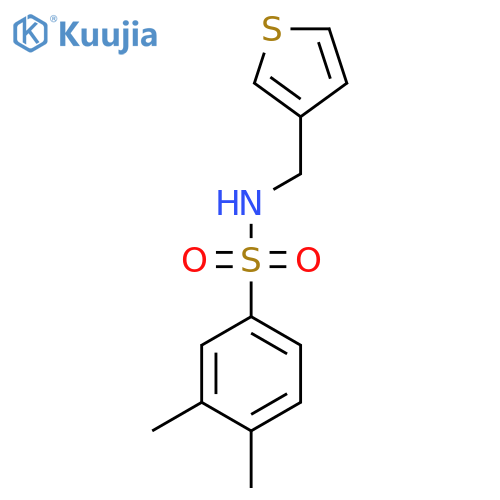 3,4-dimethyl-N-[(thiophen-3-yl)methyl]benzene-1-sulfonamide structure