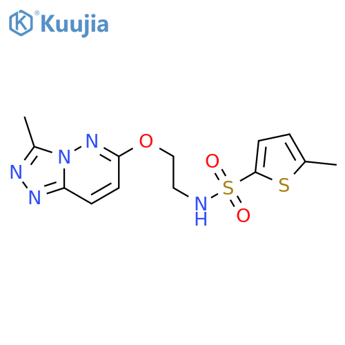 5-methyl-N-[2-({3-methyl-[1,2,4]triazolo[4,3-b]pyridazin-6-yl}oxy)ethyl]thiophene-2-sulfonamide structure