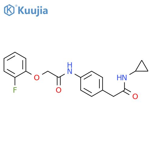 N-{4-(cyclopropylcarbamoyl)methylphenyl}-2-(2-fluorophenoxy)acetamide structure