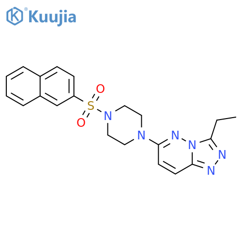 1-{3-ethyl-[1,2,4]triazolo[4,3-b]pyridazin-6-yl}-4-(naphthalene-2-sulfonyl)piperazine structure