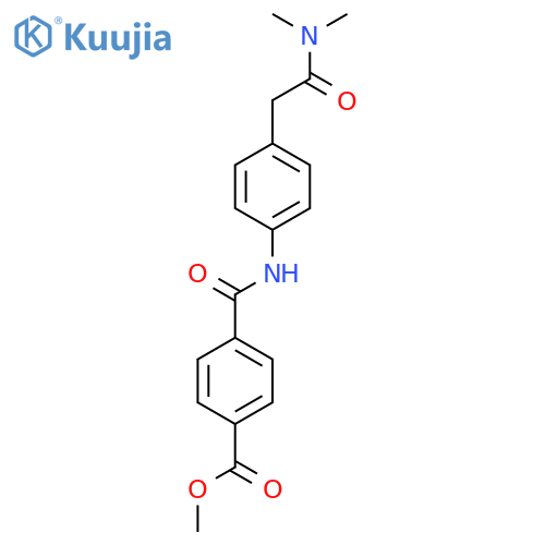 methyl 4-({4-[(dimethylcarbamoyl)methyl]phenyl}carbamoyl)benzoate structure