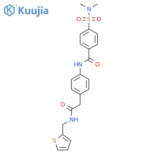 4-(dimethylsulfamoyl)-N-[4-({[(thiophen-2-yl)methyl]carbamoyl}methyl)phenyl]benzamide structure