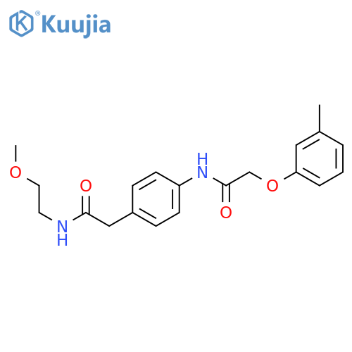 N-(4-{[(2-methoxyethyl)carbamoyl]methyl}phenyl)-2-(3-methylphenoxy)acetamide structure