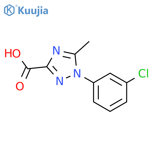 1-(3-chlorophenyl)-5-methyl-1H-1,2,4-triazole-3-carboxylic acid structure
