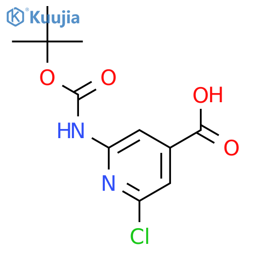 2-(Tert-butoxycarbonylamino)-6-chloroisonicotinic acid structure