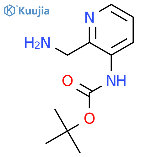tert-Butyl (2-(aminomethyl)pyridin-3-yl)carbamate structure
