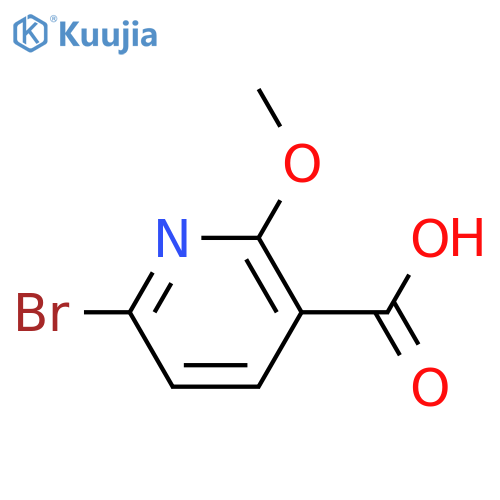 6-bromo-2-methoxy-pyridine-3-carboxylic acid structure