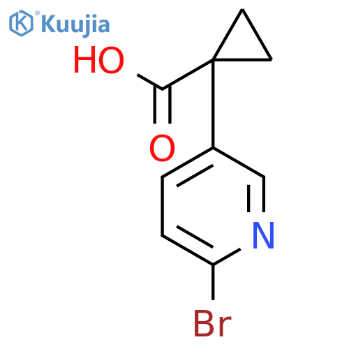 1-(6-bromopyridin-3-yl)cyclopropane-1-carboxylic Acid structure