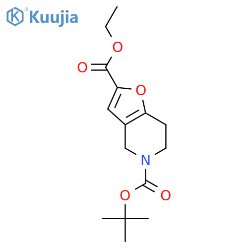 5-Tert-butyl 2-ethyl 6,7-dihydrofuro[3,2-C]pyridine-2,5(4H)-dicarboxylate structure
