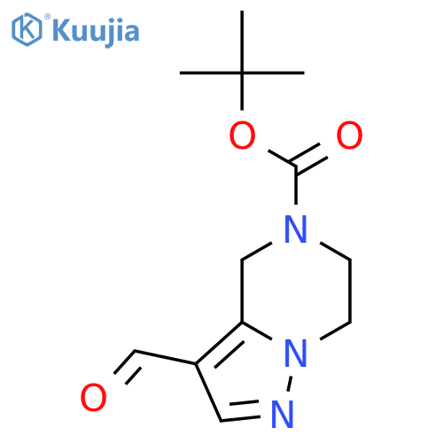 Tert-butyl 3-formyl-6,7-dihydro-4h-pyrazolo[1,5-a]pyrazine-5-carboxylate structure