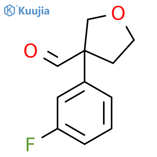 3-(3-Fluorophenyl)tetrahydro-3-furancarbaldehyde structure