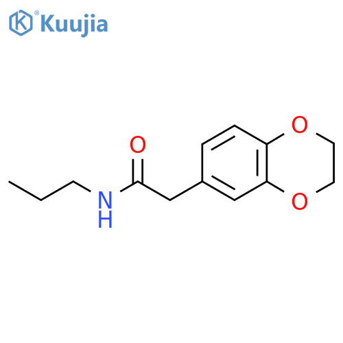 2-(2,3-dihydro-1,4-benzodioxin-6-yl)-N-propylacetamide structure