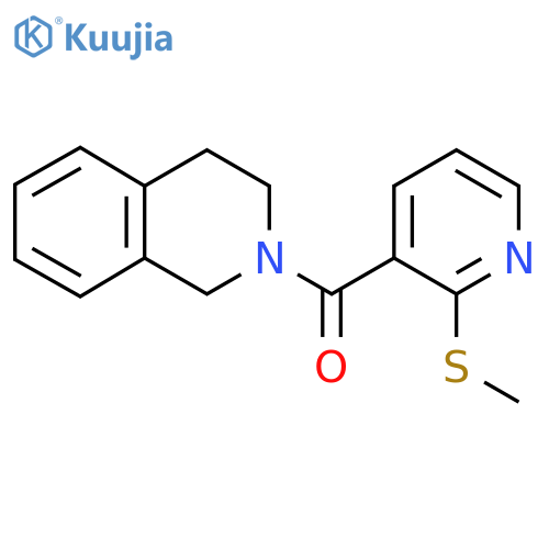 2-2-(methylsulfanyl)pyridine-3-carbonyl-1,2,3,4-tetrahydroisoquinoline structure