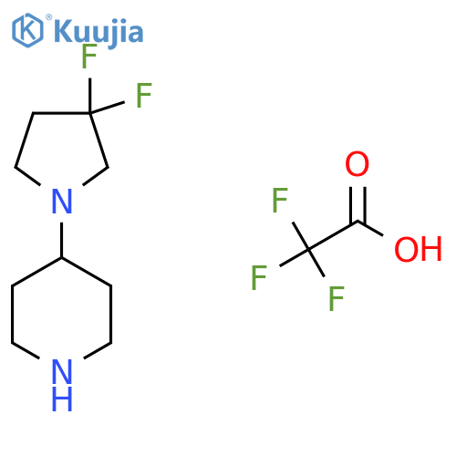 4-(3,3-Difluoropyrrolidin-1-yl)piperidine 2,2,2-trifluoroacetate structure