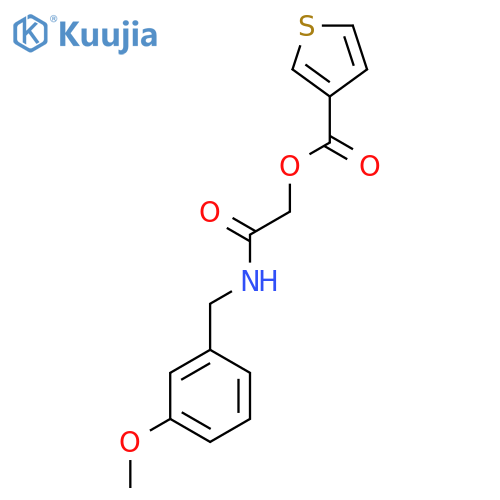 {[(3-methoxyphenyl)methyl]carbamoyl}methyl thiophene-3-carboxylate structure