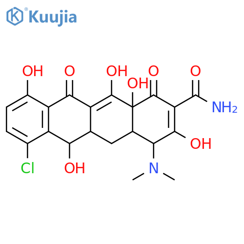 2-Naphthacenecarboxamide,7-chloro-4-(dimethylamino)-1,4,4a,5,5a,6,11,12a-octahydro-3,6,10,12,12a-pentahydroxy-1,11-dioxo- structure
