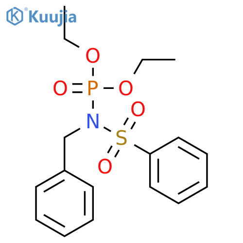 Phosphoramidic acid, (phenylmethyl)(phenylsulfonyl)-, diethyl ester structure