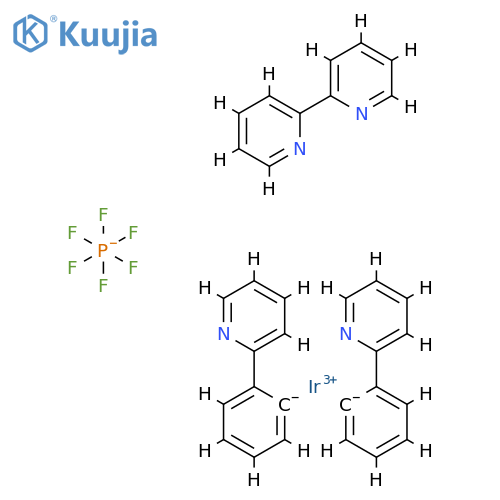Iridium ((2,2'-Bipyridine-N,N')bis2-(2-pyridinyl)phenyl-C,N Hexaflouorophosphate structure