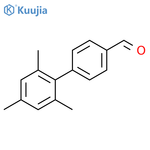 2',4',6'-trimethyl-1,1'-biphenyl-4-carbaldehyde structure