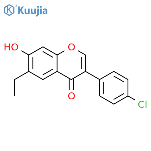 3-(4-chlorophenyl)-6-ethyl-7-hydroxychromen-4-one structure