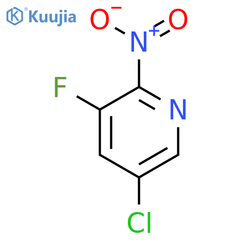 5-chloro-3-fluoro-2-nitro-pyridine structure
