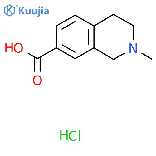 2-methyl-1,2,3,4-tetrahydroisoquinoline-7-carboxylic acid hydrochloride structure