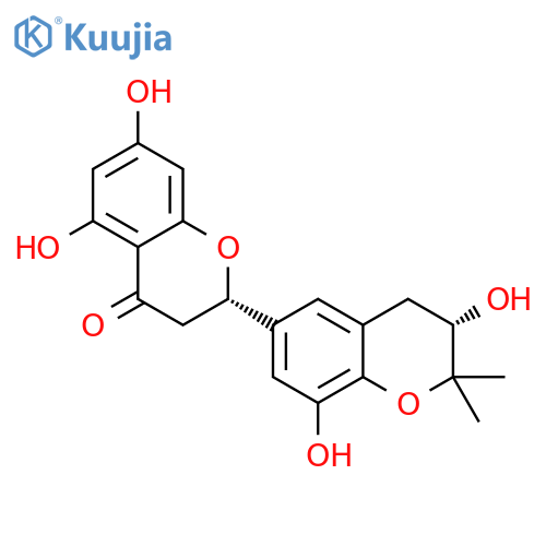 [2,6'-Bi-4H-1-benzopyran]-4-one,2,2',3,3'-tetrahydro-3',5,7,8'-tetrahydroxy-2',2'-dimethyl-, (2S,3'S)- structure