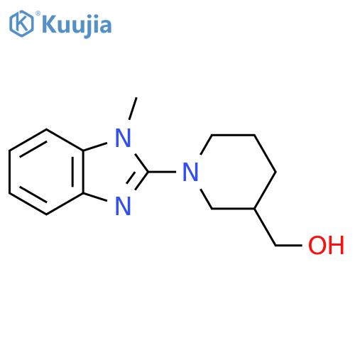 (1-(1-Methyl-1H-benzo[d]imidazol-2-yl)piperidin-3-yl)methanol structure