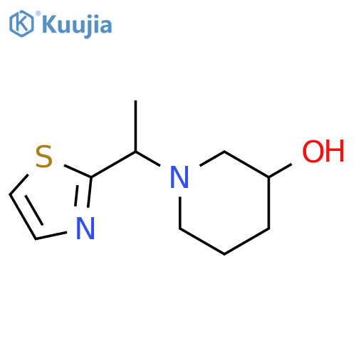 1-(1-(Thiazol-2-yl)ethyl)piperidin-3-ol structure