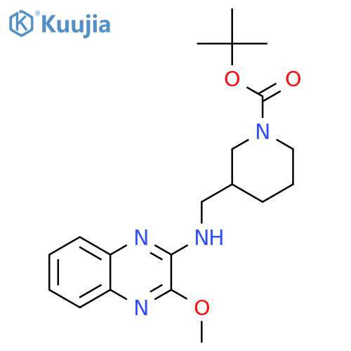 Tert-butyl 3-[[(3-methoxyquinoxalin-2-yl)amino]methyl]piperidine-1-carboxylate structure