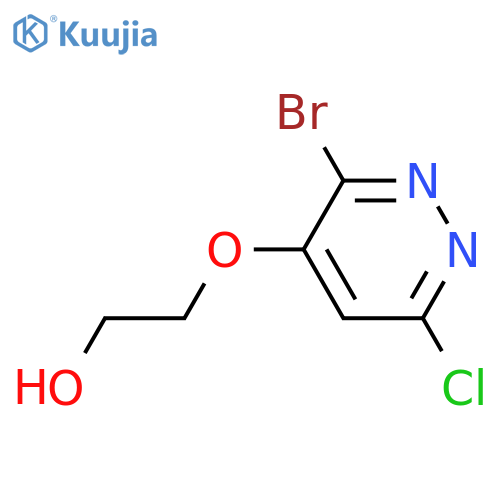 2-[(3-Bromo-6-chloro-4-pyridazinyl)oxy]ethanol structure