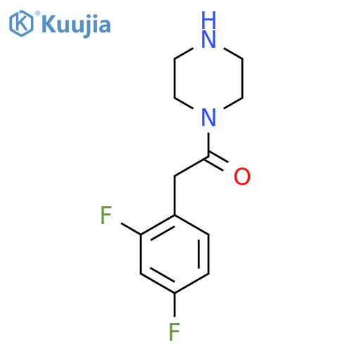 2-(2,4-Difluorophenyl)-1-(piperazin-1-yl)ethan-1-one structure