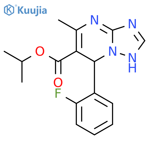 propan-2-yl 7-(2-fluorophenyl)-5-methyl-4H,7H-[1,2,4]triazolo[1,5-a]pyrimidine-6-carboxylate structure