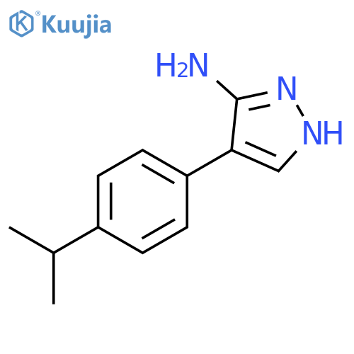 4-4-(propan-2-yl)phenyl-1H-pyrazol-5-amine structure