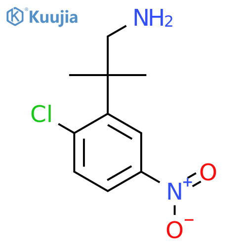 2-(2-chloro-5-nitrophenyl)-2-methylpropan-1-amine structure