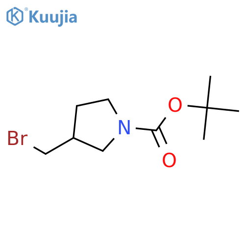 tert-butyl (3R)-3-(bromomethyl)pyrrolidine-1-carboxylate structure
