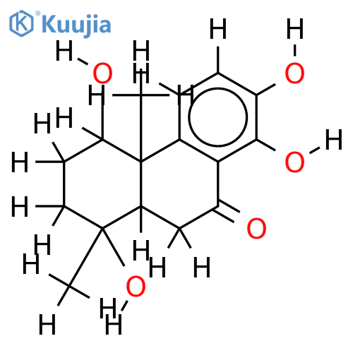 15-nor-1beta,4alpha,13,14-tetrahydroxy-8,11,13-podocarpatrien-7-one structure